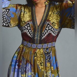 🌺 Bhanuni by Jyoti | Beaded V-Neck Maxi Dress | Size 2